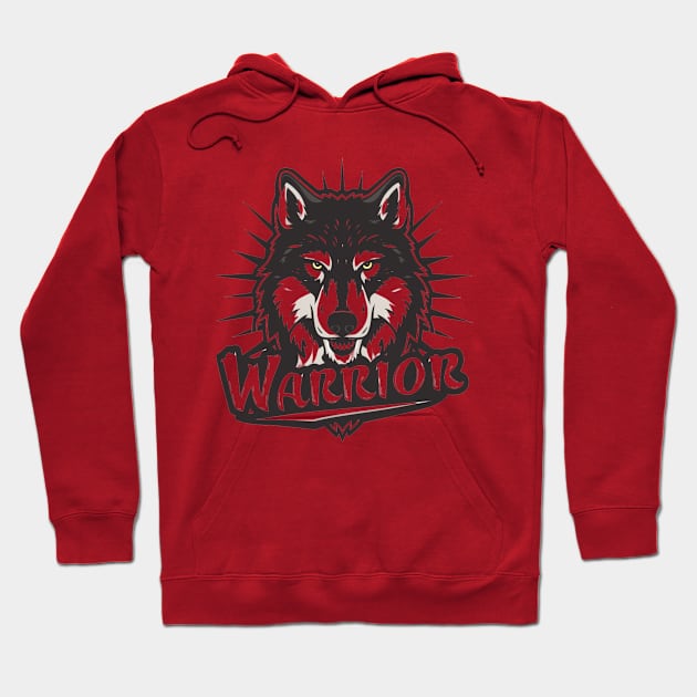 Warrior Wolf Hoodie by ViralAlpha